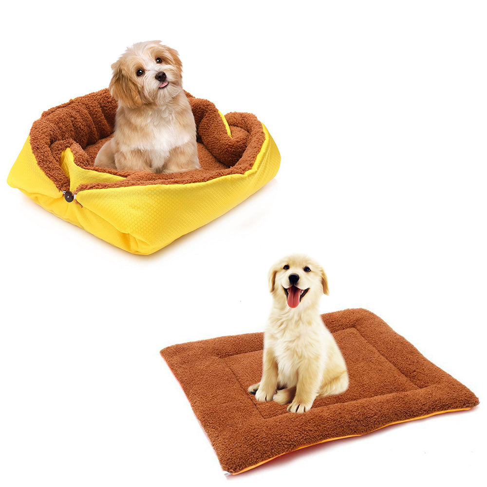 Pet Home Essentials - Cat Dog Bed Warm Plush Kennel Mat