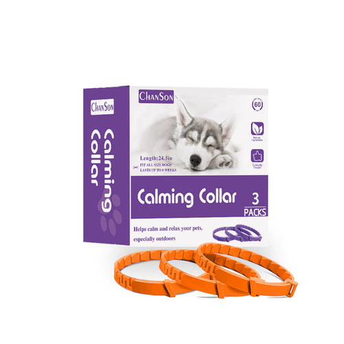 Calming Collars for Dogs - Natural Stress Relief, Adjustable, 3 Pack (2 set/6PCS)