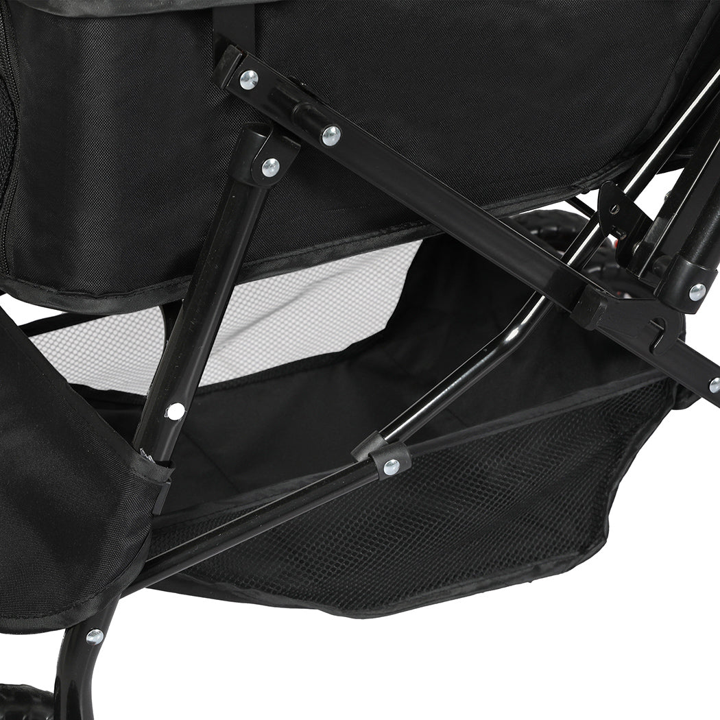 Pet Stroller Dog Cat Carrier Foldable Black